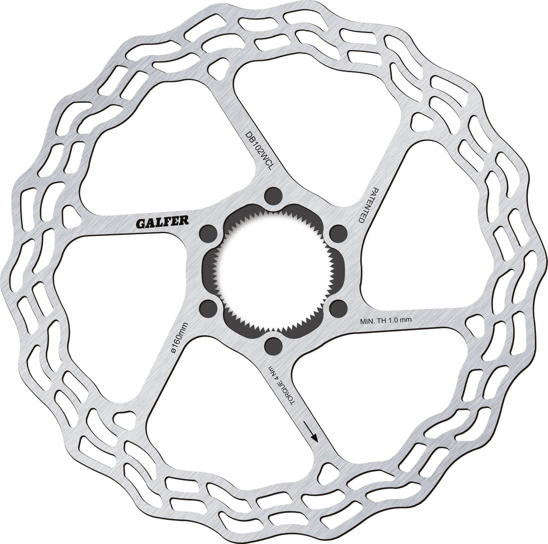 Galfer Bike Disc Wave Fixed Centre Lock 160mm Disc Brake Rotor