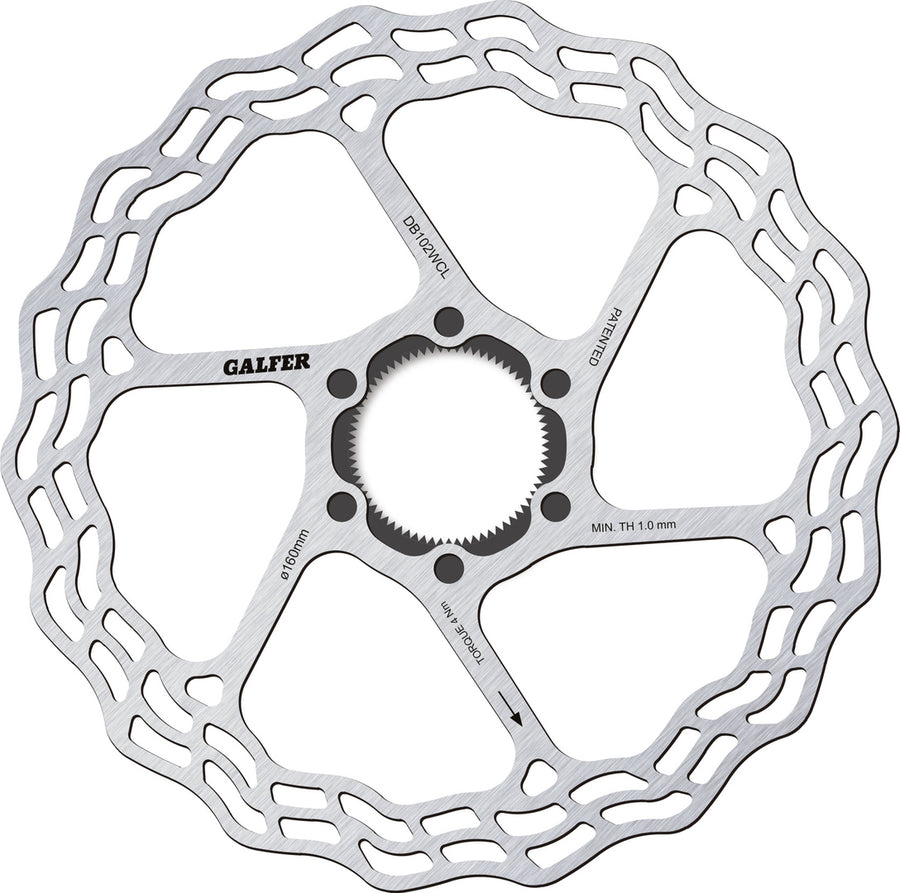 Galfer Bike Disc Wave Fixed Centre Lock 160mm Disc Brake Rotor
