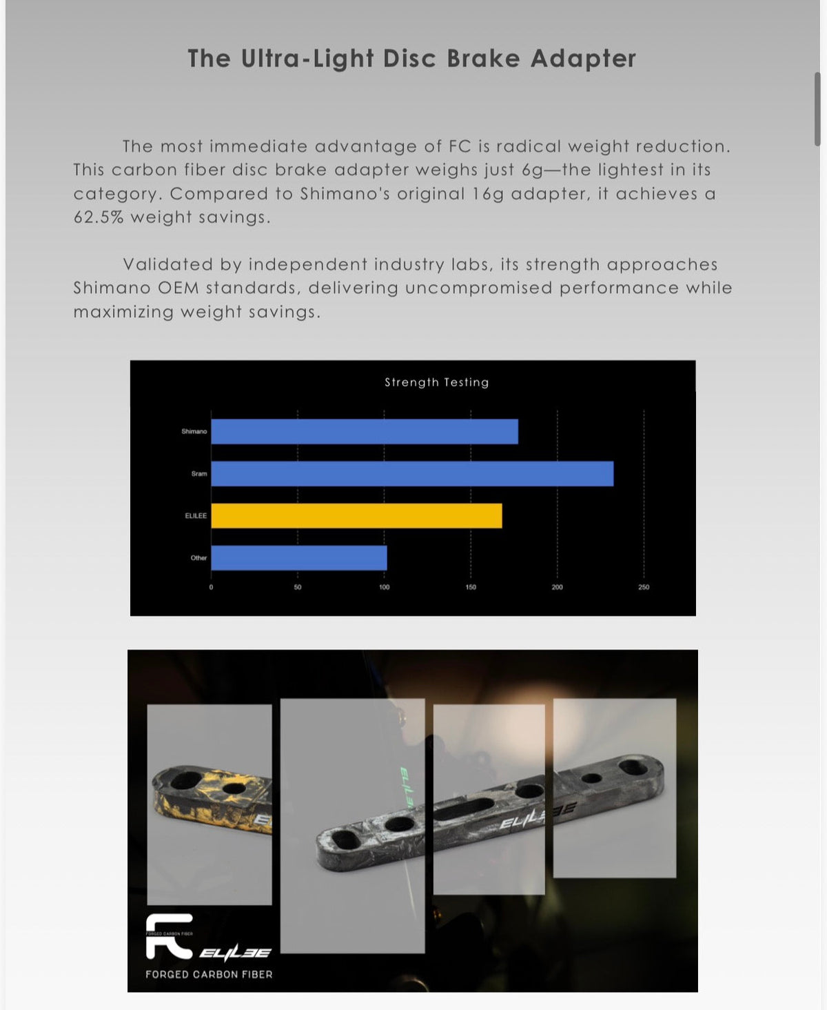 Elilee Ultra-Light Carbon Disc Brake Adapter